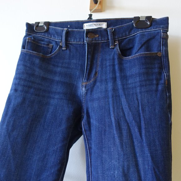 BR premium denim jeans 28 Petite 28P Skinny Ankle stretch  mid-rise Medium wash - Picture 6 of 16